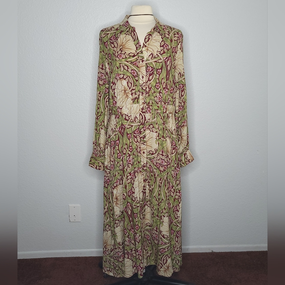 Morris & Co for H&M floral dress, size 12, green
